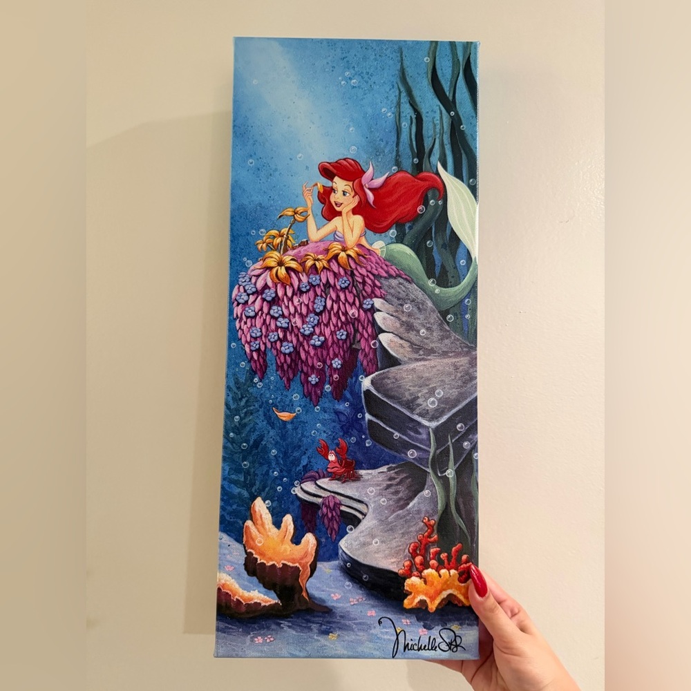 Ariel Underwater - The Little Mermaid Disney Art Print on canvas